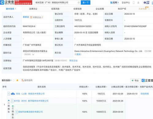 螞蟻集團(tuán)新布局 成立綠洲互娛，深化互聯(lián)網(wǎng)數(shù)據(jù)服務(wù)版圖